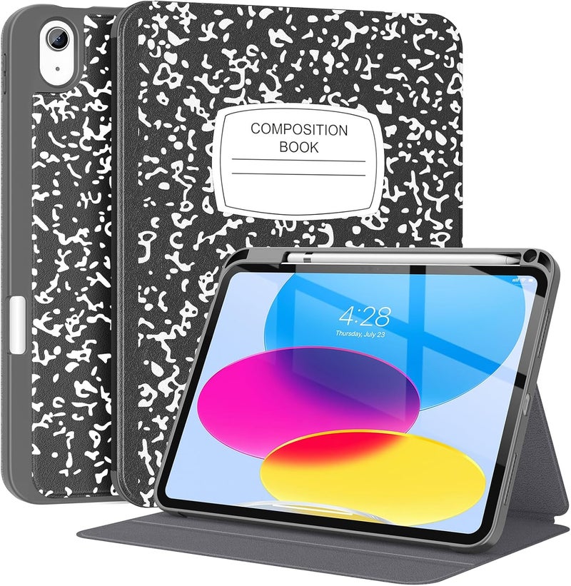 Supveco Case for iPad (A16) 11th Generation 11 inch (2025),iPad 10th Generation 10.9 inch (2022) with Pencil Holder-[Auto Wake/Sleep],Premium Folio Stand Case with Soft TPU Back Cover-New Book - Image 1